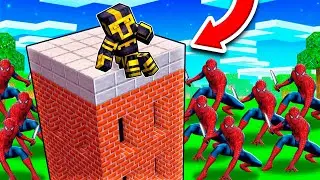 CONSTRUYE PARA SOBREVIVIR A SPIDERMAN EN MINECRAFT 😱