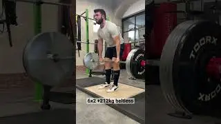 6x2 +212kg beltless tranquilli #shorts #powerlifting #deadlift #staccodaterra