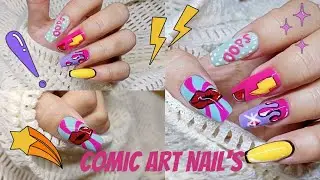 Easy Pop Art / Comic Art Nail Trend | SELF NAIL | Nail Vlog #29 | @Nailsbychat