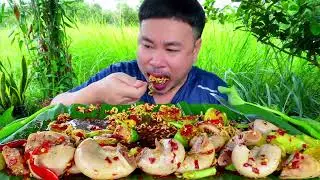 ตำไส้ตัน#food #mukbang #thaifood #eating 