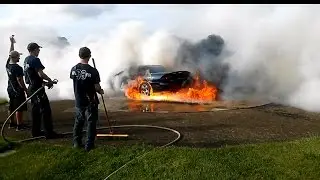 Camaro SS Burnout Goes VERY Wrong