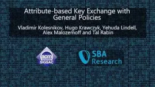 CCS 2016 - Attribute-based Key Exchange with General Policies