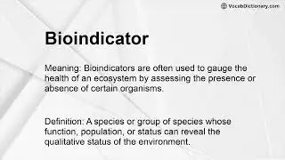 Bioindicator Meaning