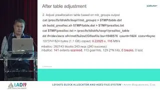 LAD 2019 - Artem Blagodarenko - LDISKFS block allocator and aged file system