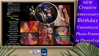 Creative Anniversary and Birthday Customized Photo Frame in Photoshop