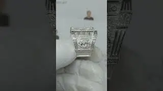 Кольцо с долларом. Вес 37 грамм. раз ноы верхней площадки 15/20 мм. Серебро