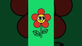 Green Screen cartoon flower #greenscreen #flowers #cartoon