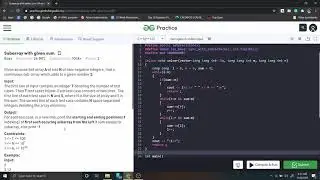 Placement Preparation Questions #1 (Subarray with a given sum)