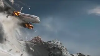 Plane Crash into Snow Mountain- Movie Scene