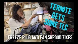 Termite gets a new freeze plug and fan shroud! #oldcars #fixingstuff #diy