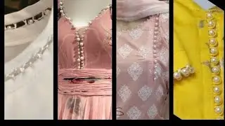 Neck design with pearls // pearls neck designs//