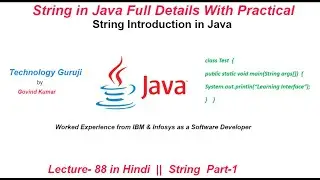 String Introduction in Hindi ( Lecture-88 ) . String part-1