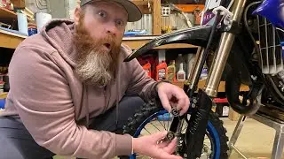 Changing front wheel bearings on a YZ65  