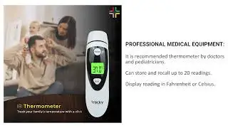 Tracky Smart Infrared Forehead Thermometer for Adults and Kids