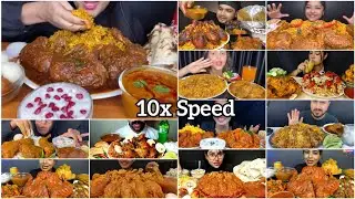 ASMR Eating Spicy Chicken Curry With Chicken Dum Biryani & Raita || Indian Food Mukbang | Big Bites