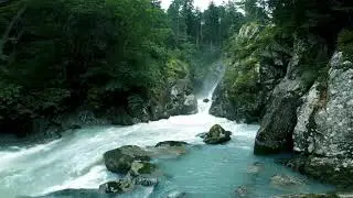 Forest music, Mountain, Woods, Waterfall, Nature relaxation,