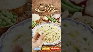Quick & Tasty Matar Pulao😋 | Simple & Delicious Rice Recipe #shorts #viral #recipe #pulao #cooking
