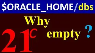 Oracle 21c - Nothing inside  $ORACLE_HOME/dbs directory ?