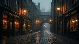 Steady Rain in an Old European Town at Night 🌙 | 8 Hours Deep Sleep & Relaxing Ambience