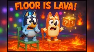 Bluey Brain Break: Lava Game + Spot the Difference & Mystery Box 🌋 | Dance, Pose, Freeze & Win!