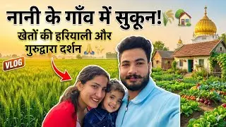 शहर की भीड़ से दूर सुकून का दूसरा नाम: नानी-मौसी का घर 🏡 | खेतों की हरियाली और गुरुद्वारा दर्शन 🙏