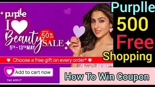 loot offer today purple I heart beauty sale is live once again 🥰 how to win 500 coupon code TRICK..🤫
