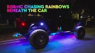 MICTUNING N8 RGB+IC LED Car Underglow Light, Aluminum Exterior Underbody Multicolor Light Strip 8PCS
