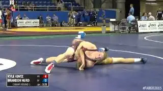 138 Champ. Round 1 - Brandon Hurd (Delaware) vs. Kyle Kintz (Oregon)