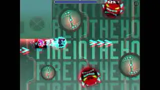 Прохожу уровень на роботе Уровень: Fire in the Hole | Geometry dash 2.205 да, это 2.205