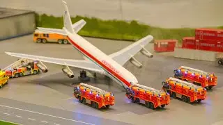 [FLUGZEUG BRENNT AM FLUGHAFEN] EINSATZ IM MINIATUR WUNDERLAND HAMBURG - [FLUGHAFENFEUERWEHR] -