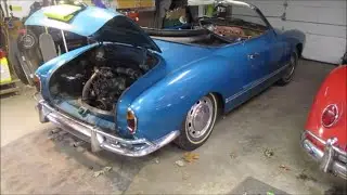 1967 VOLKSWAGEN KARMANN GHIA CONVERTABLE OIL LEAK AT THE COOLER
