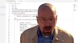 Walter White finds out his son uses jquery