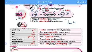 قواعد الوحدة الأولى( شرح زمن الماضي البسيط من المذكرة )