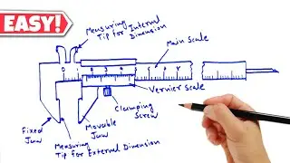 very easy - vernier caliper diagram drawing