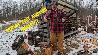Worlds Best Kindling Maker #fire #kindling #camp #firewood