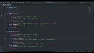 Creating a basic banking system in python