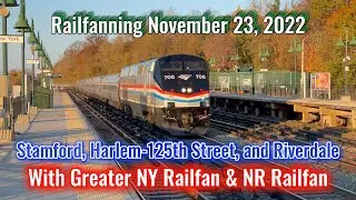 Railfanning @ Stamford Harlem 125 Street Riverdale w @nyrailfilms & @tri.staterailfan 11/23/22