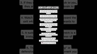 Dark Psychology 112, how to spot a liar. #shorts