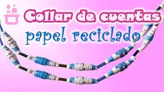 Collar de cuentas papel reciclado