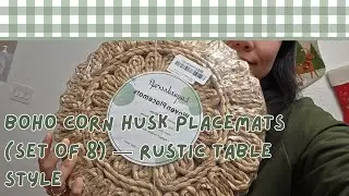 Boho Corn Husk Placemats (Set of 8) &mdash; Rustic Table Style