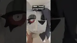 New head progress! #helluvaboss #furry #fursuit #loona #papercraft #paperfursuit #paperfurry #paper