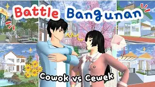 BANGUNAN COWOK VS CEWEK !! BATTLE BANGUNAN SAKURA SCHOOL SIMULATOR