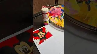 Day 1 of Mini Toons on canvas🧸 #youtubeshorts #shorts #art #artist #painting #trending #2026