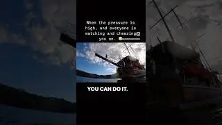 Jumping off the pirate ship plank 💪