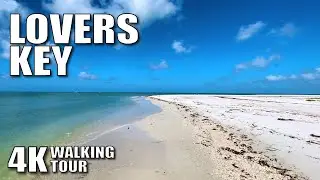 Lovers Key State Park Beach, Walking Tour, 4K Binaural Audio, Slow TV, Treadmill