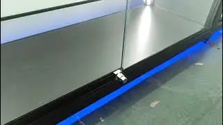 Glass Shop Counter Display Cabinet With Three Cabinets Come Together