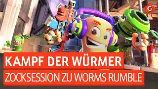 Felix und Pirmin beim Kampf der W&uuml;rmer - Zocksession zu Worms Rumble | ZOCKSESSION