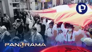 Tacna: Simpatizantes del presidente Castillo realizaron su “paseo de la bandera”