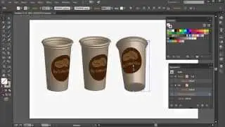Adobe Illustrator - 3D - tworzymy trójwymiarowy kubek do kawy