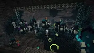 Wardens Rampaging Against Hostile Mobs in an Ancient City in Creative Minecraft!